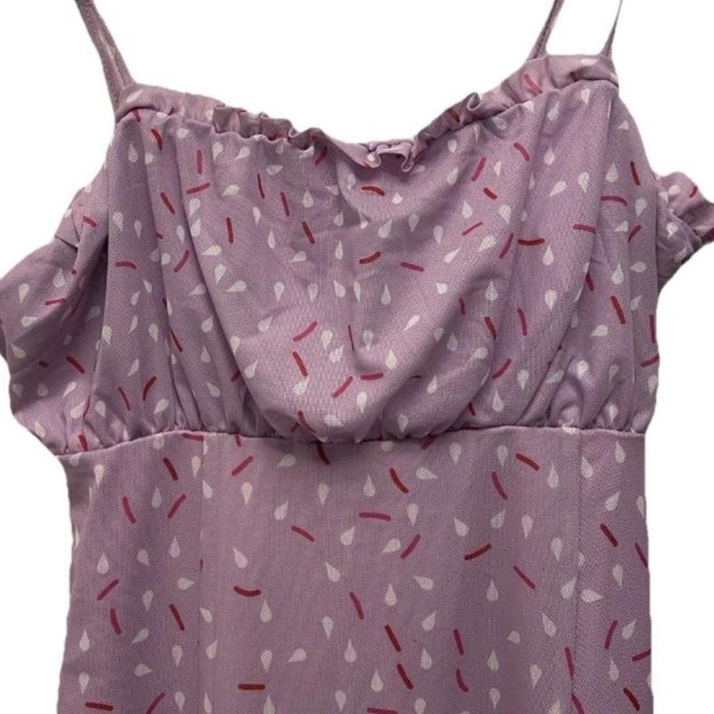 Cider Lavender Dress with Red and White Accents